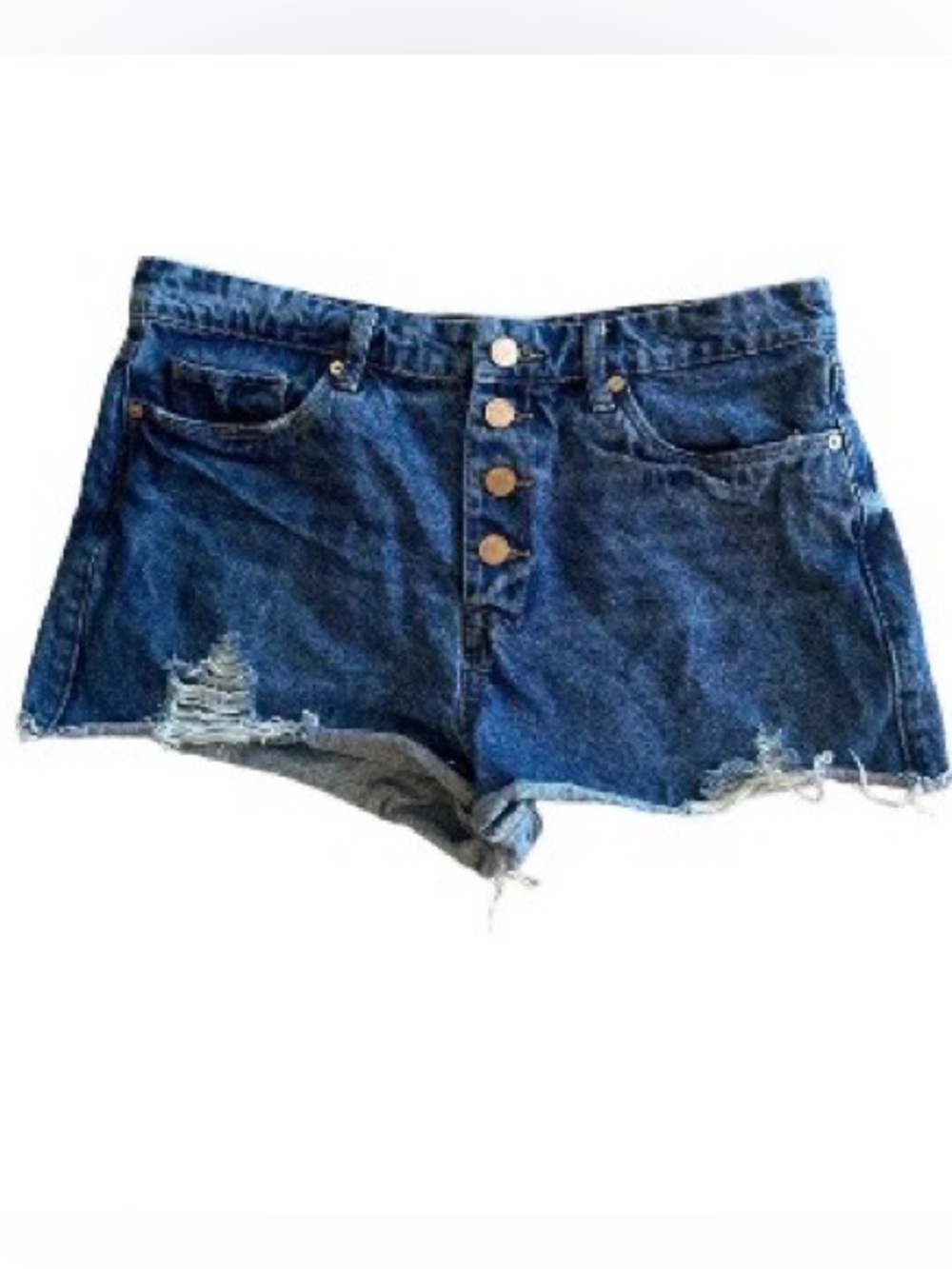 Blank NYC The Barrow Vintage High-Rise Shorts Jean After Shock Button Fly